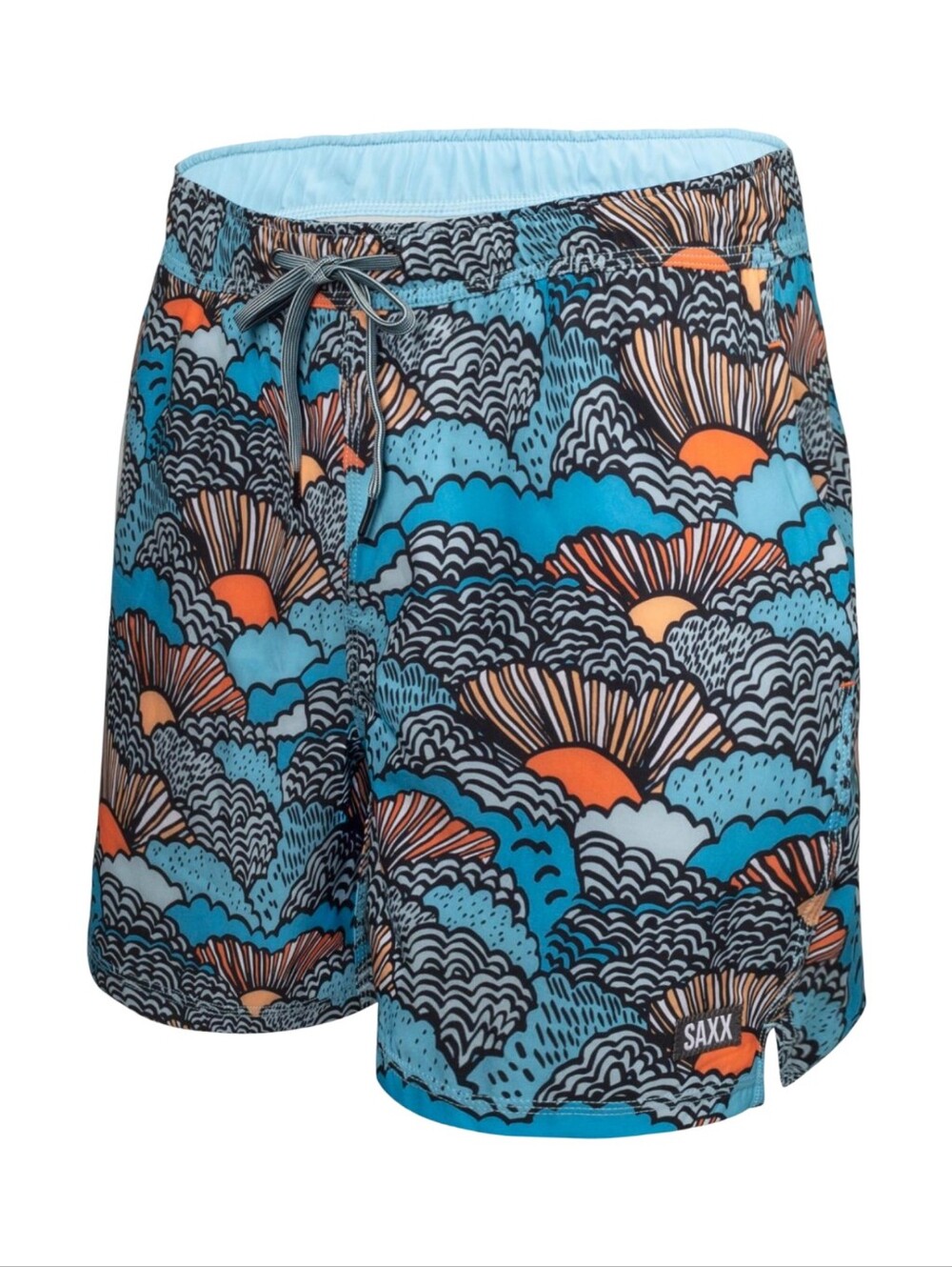 Saxx Light Blue Swim Trunk Lined Brief
